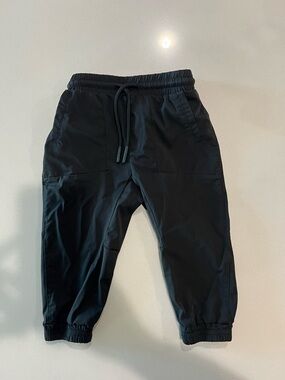 Olive + Scout Kids Black Elastic-Waisted Joggers